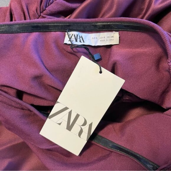 New With Tag Zara Combination Knit Mini Dress Size S - Picture 4 of 10